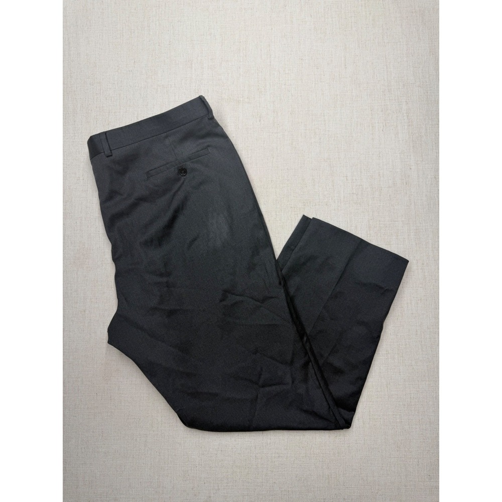 Peter Millar Mens Charcoal Gray Virgin Wool Blend Dress Pants 38R Portugal